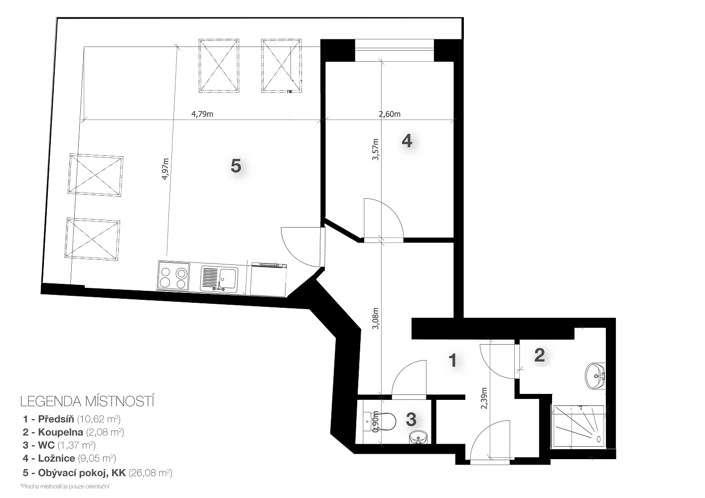 Prodej bytu 2+kk 51 m² – fotografie 2