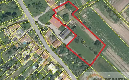 Prodej stavebního pozemku 5 475 m², Trpinky, Prostějov - Vrahovice