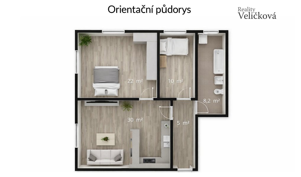Prodej bytu 3+kk 75 m², Milovice – náhled fotky 5