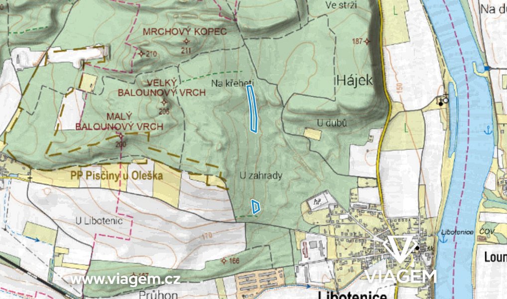 Prodej lesa 2 048 m², Libotenice – náhled fotky 3