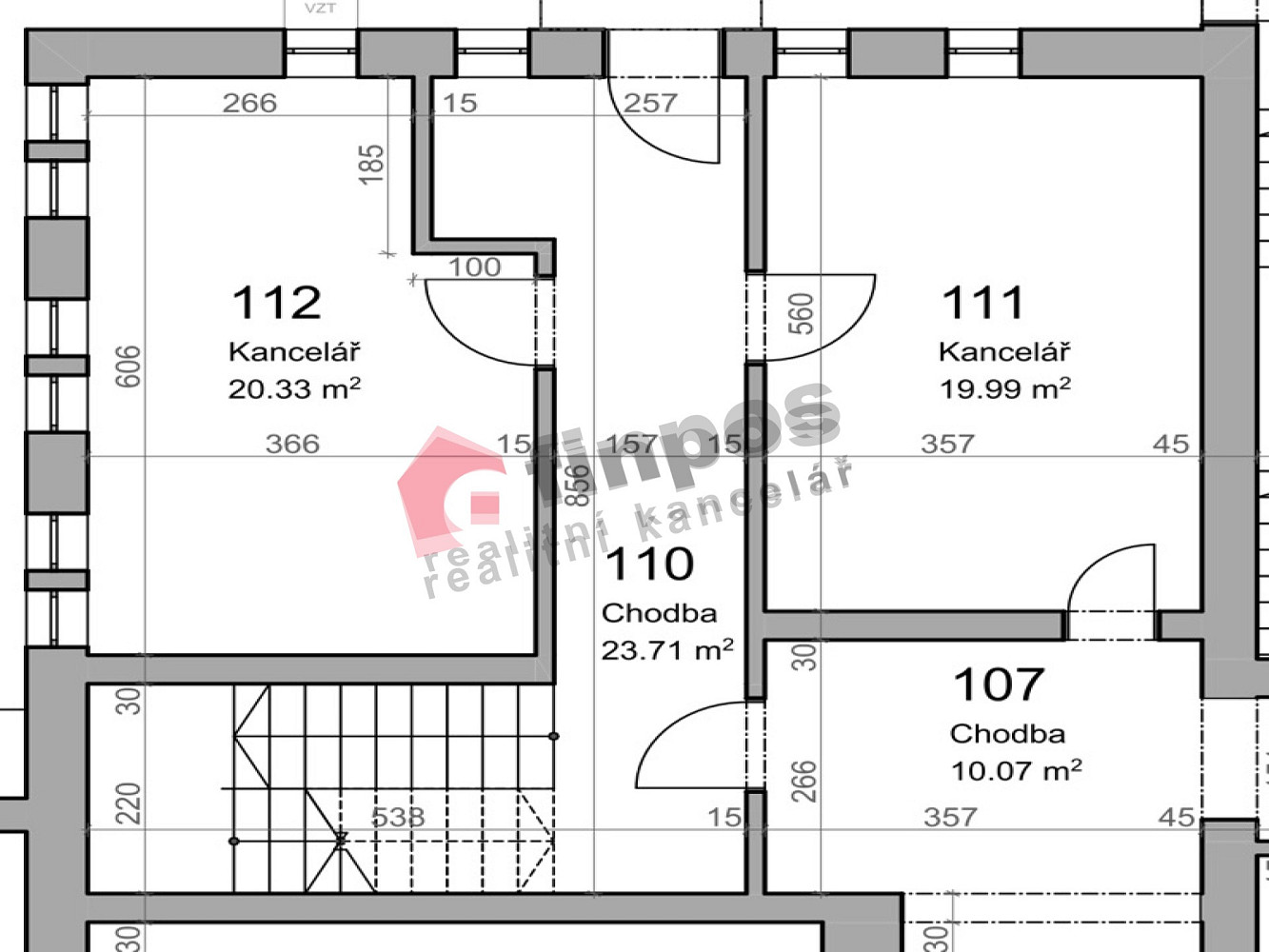 Pronájem kanceláře 20 m² – fotografie 3