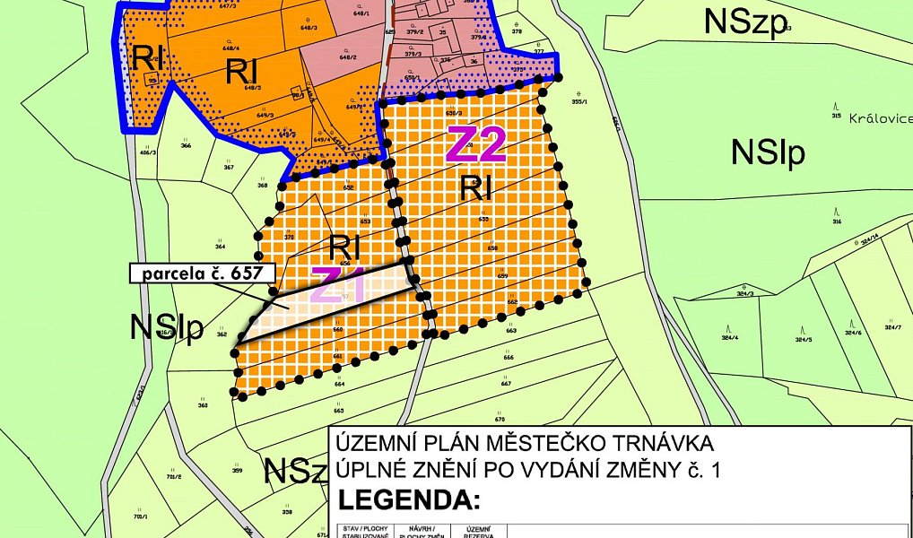 Prodej stavebního pozemku 1 320 m², Městečko Trnávka – náhled fotky 2