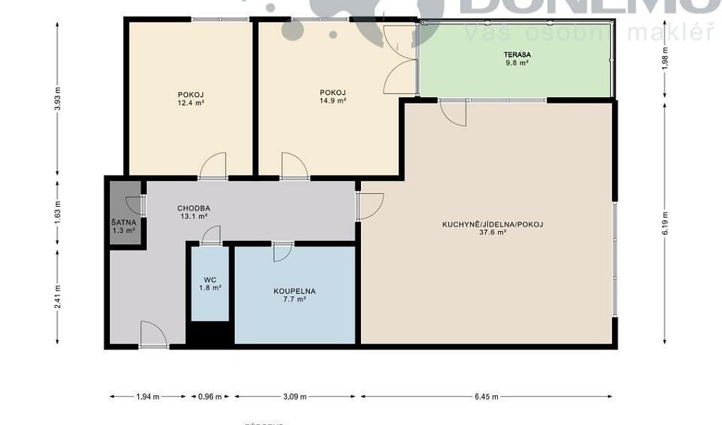 Pronájem bytu 3+kk 82 m², Olomouc – náhled fotky 2