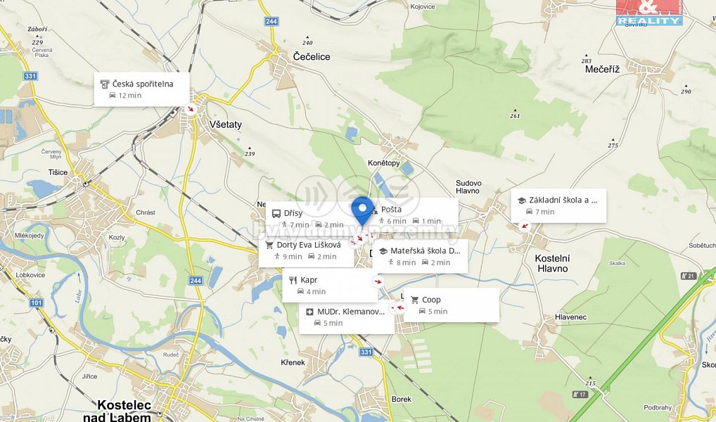 Prodej stavebního pozemku 1 400 m², Dřísy – náhled fotky 4