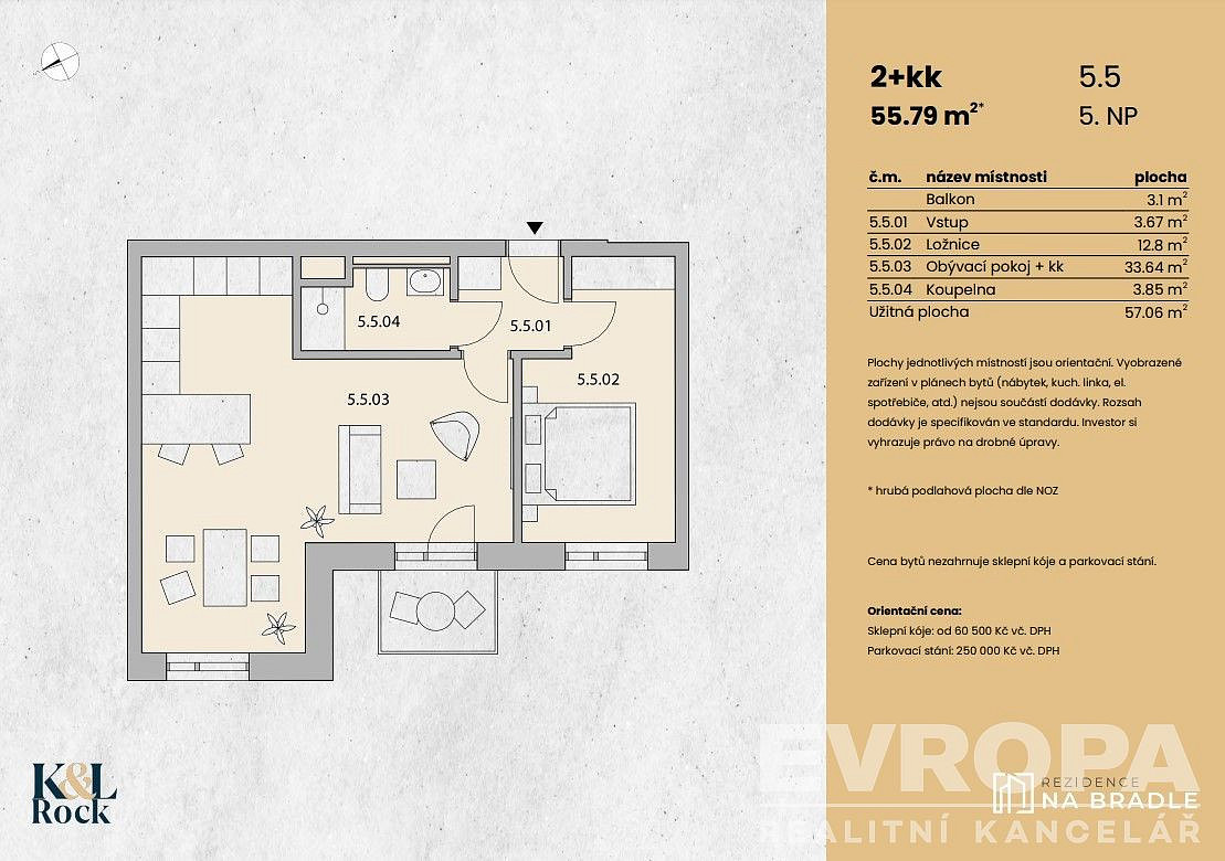 Prodej bytu 2+kk 57 m² – fotografie 2