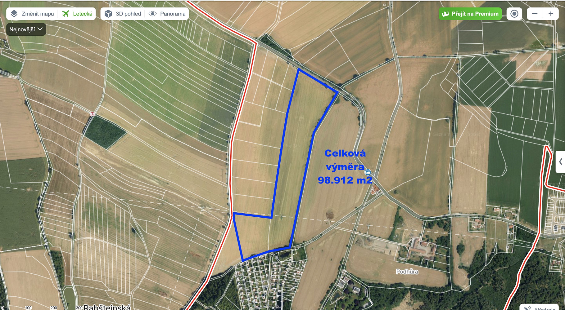 Prodej pole 98 912 m²
