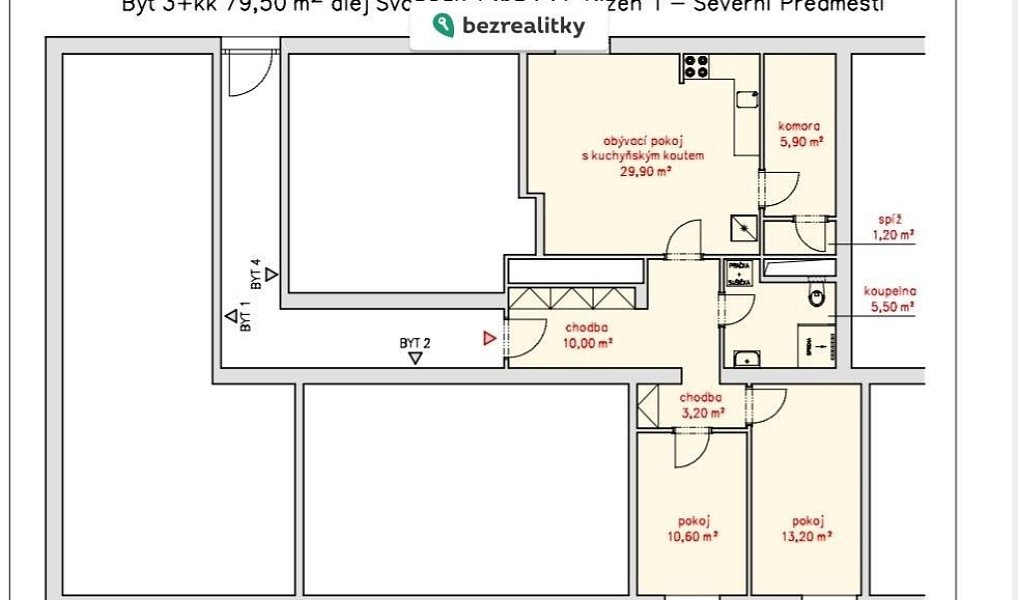 Prodej bytu 3+kk 80 m², Plzeň – náhled fotky 11