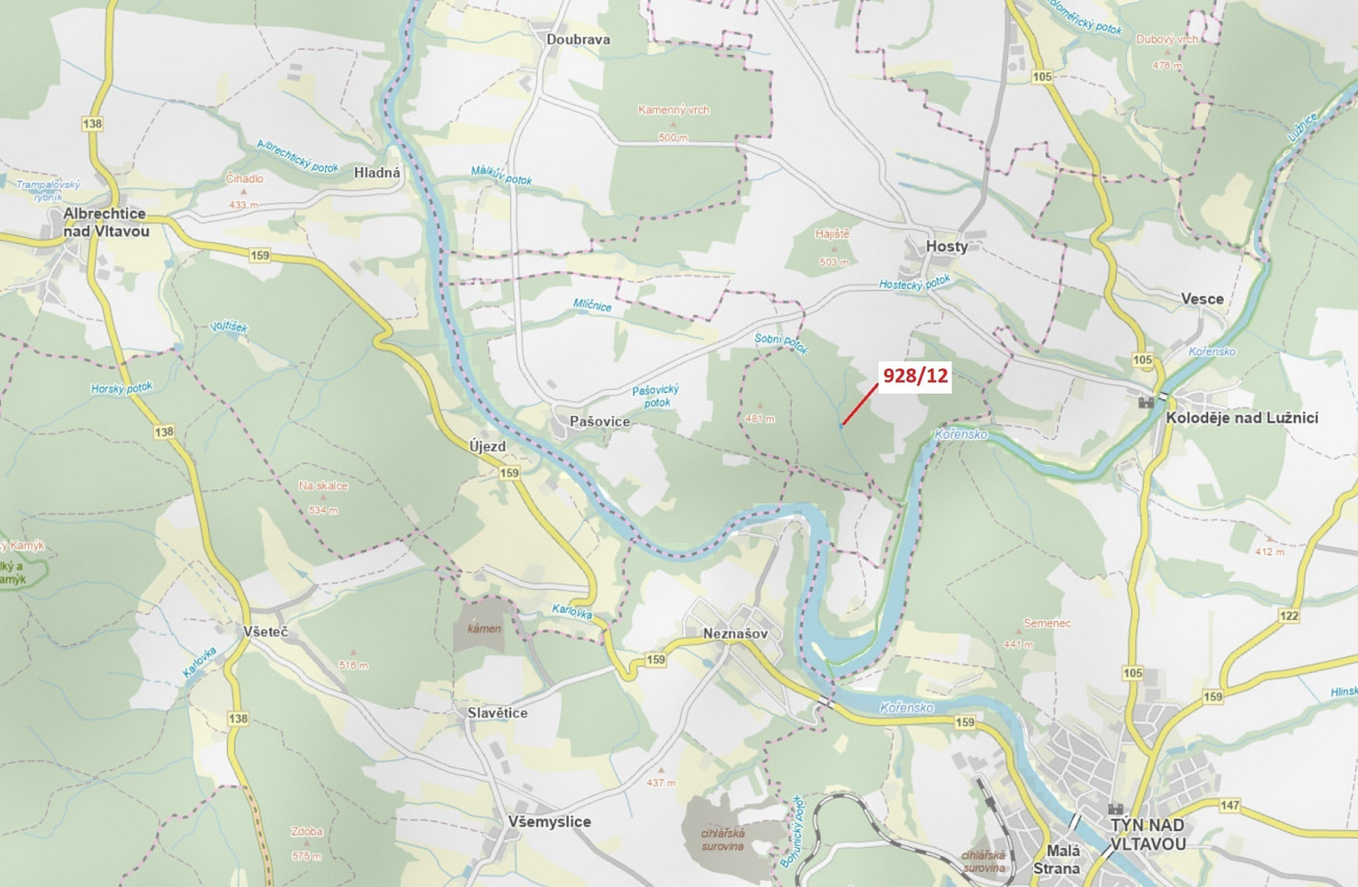 Dražba lesa 418 m²