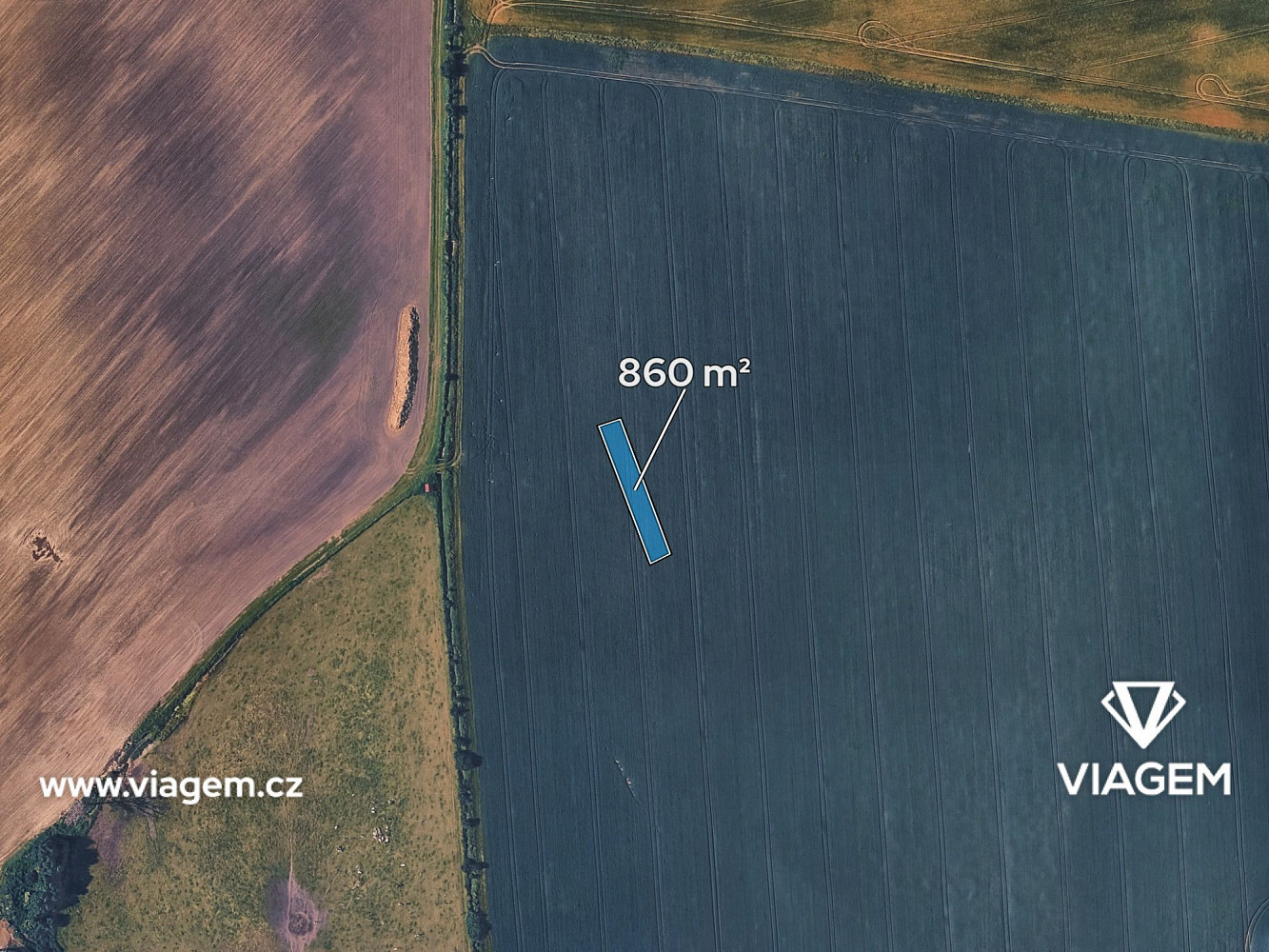 Prodej pole 576 m² - Näkymä 2