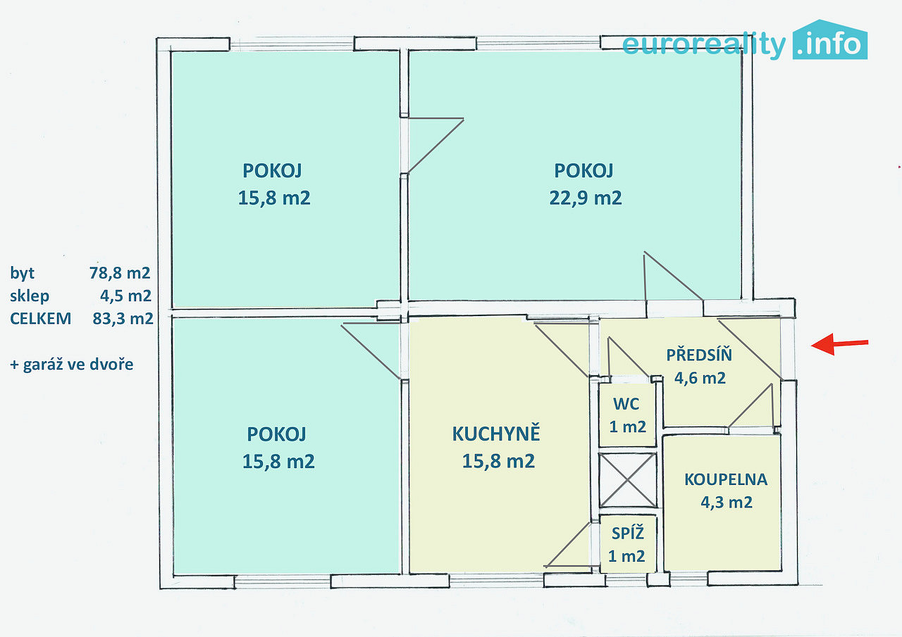 Prodej bytu 3+1 79 m² — photo 3