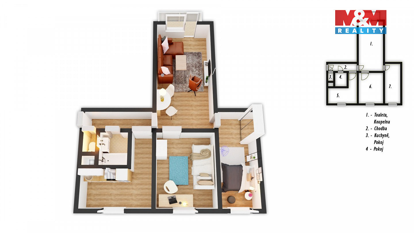 Prodej bytu 3+1 70 m² – fotografie 5