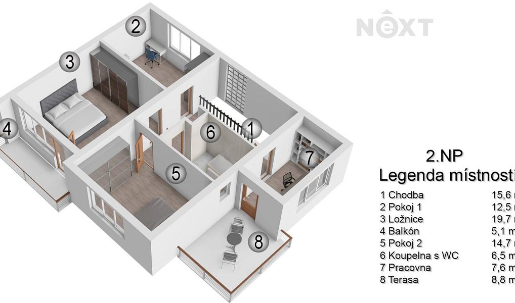Prodej domu 188 m² s pozemkem 737 m², Jemnice – náhled fotky 21