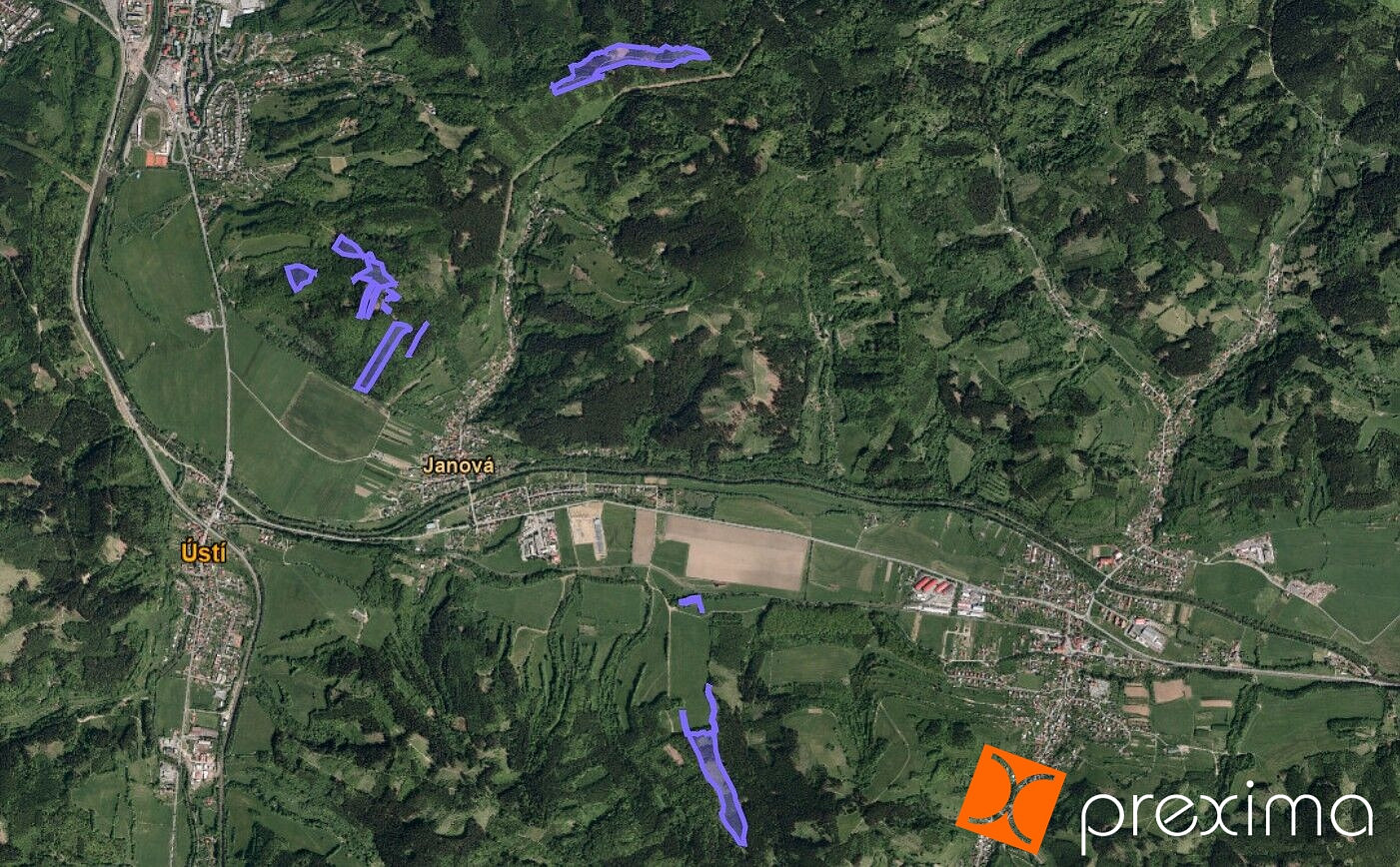 Prodej lesa 38 370 m²