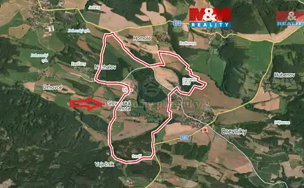 Prodej stavebního pozemku 787 m², Drevníky, okres Příbram