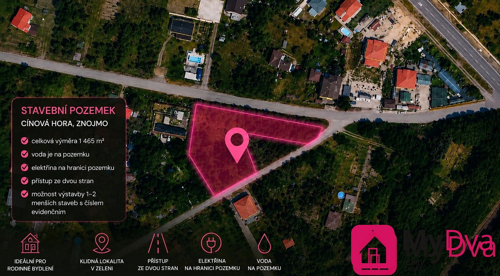Prodej stavebního pozemku 1 465 m² – fotografie 2