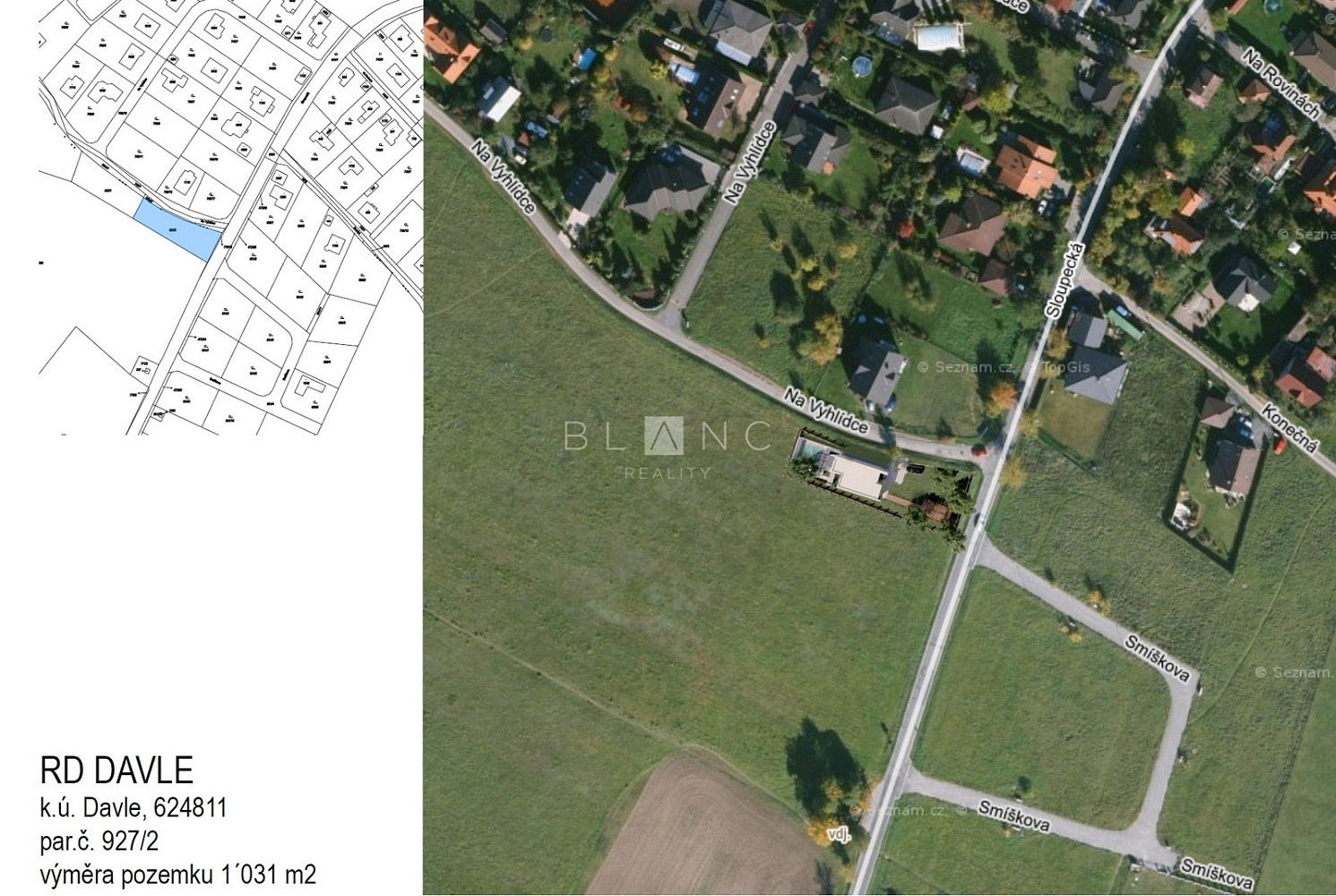 Prodej stavebního pozemku 1 033 m² – fotografie 4