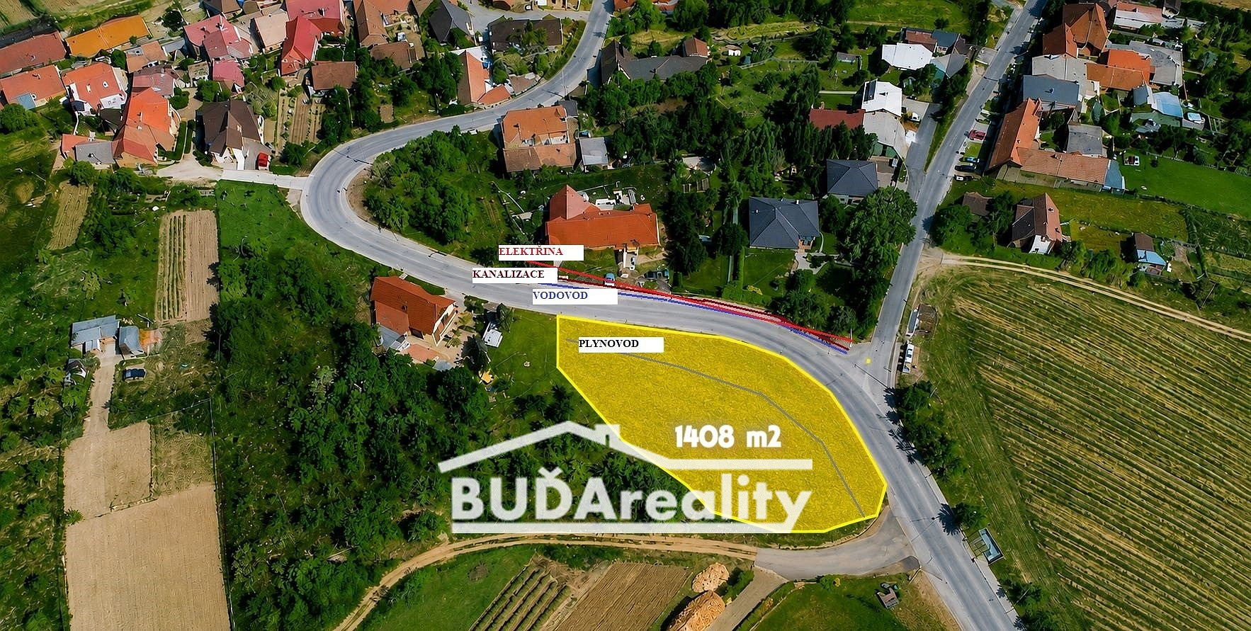 Prodej stavebního pozemku 1 408 m² – fotografie 2