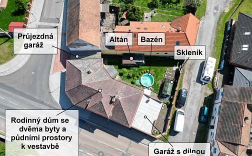 Prodej domu 339 m² s pozemkem 555 m², Hornická, Zbůch, okres Plzeň-sever