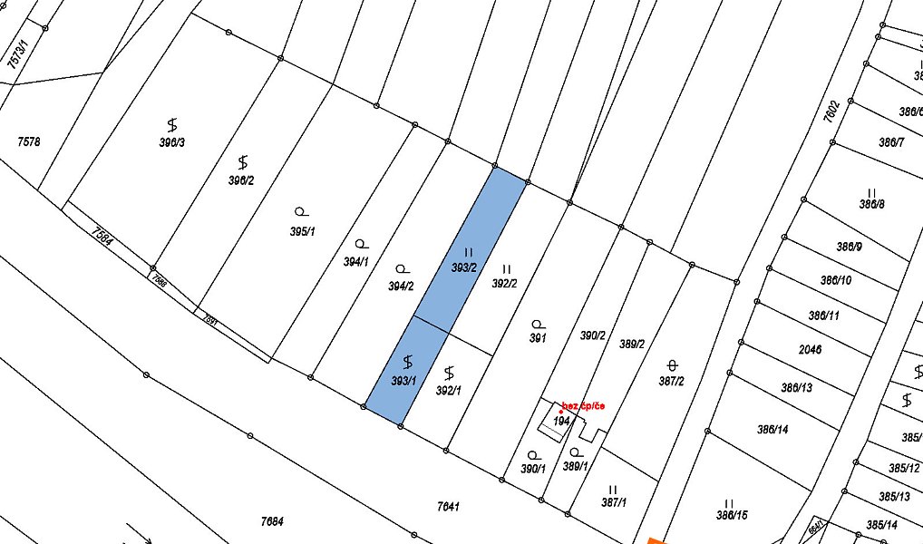 Prodej stavebního pozemku 91 m², Křídlůvky – náhled fotky 2