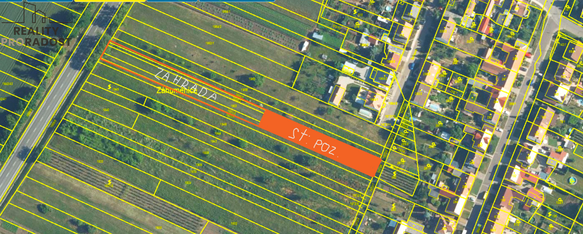Prodej stavebního pozemku 2 355 m² – fotografie 3