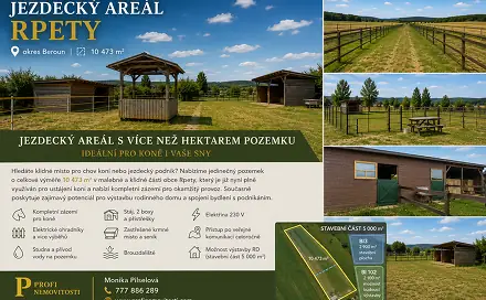 Prodej komerčního pozemku 10 473 m², Rpety, okres Beroun