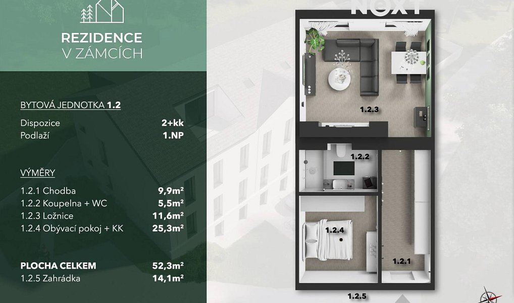 Prodej bytu 2+kk 53 m², Praha – náhled fotky 4