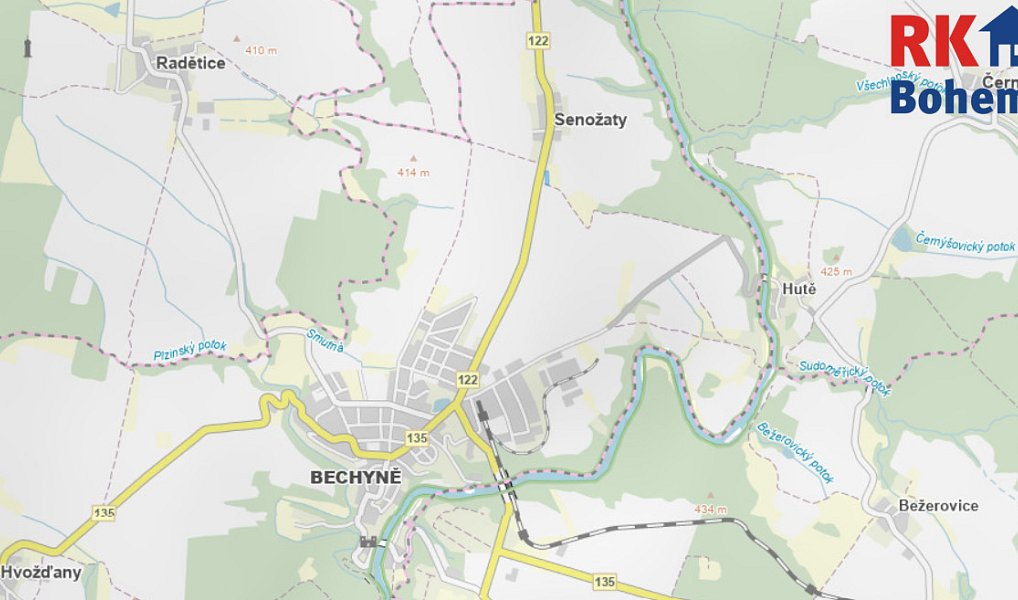 Prodej stavebního pozemku 2 373 m², Bechyně – náhled fotky 5