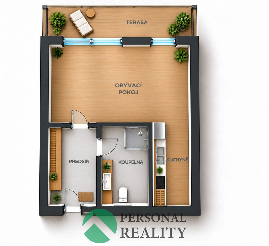 Pronájem bytu 1+kk 32 m² – fotografie 4