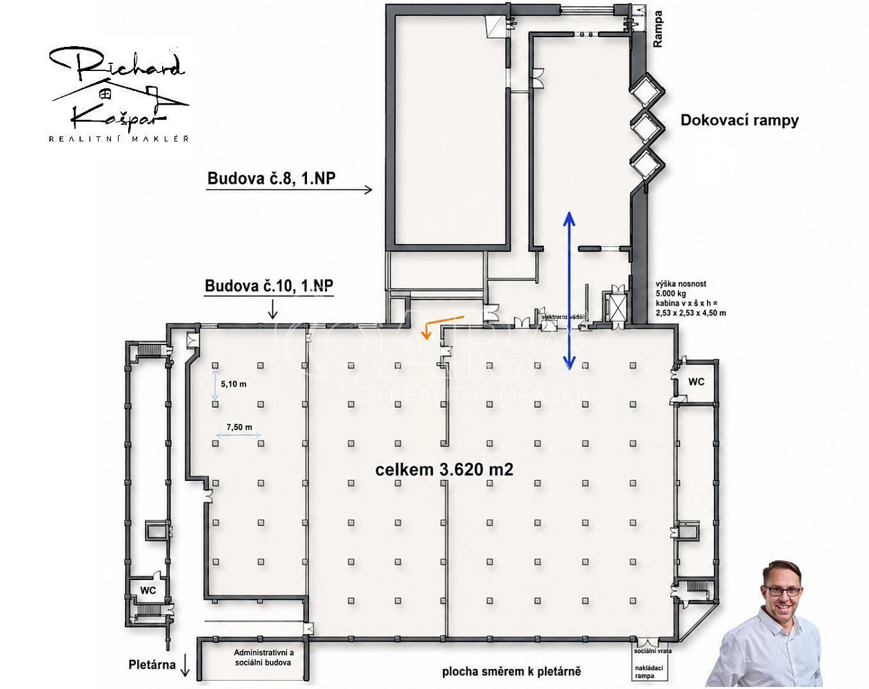 Pronájem skladovacích prostor 3 620 m² – fotografie 4