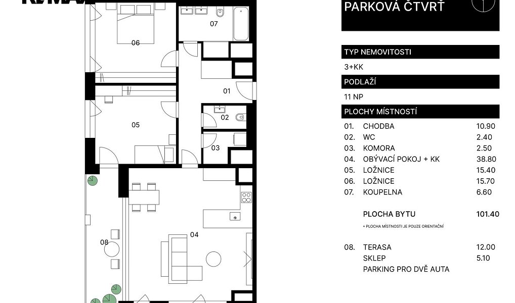 Prodej bytu 3+kk 113 m², Praha – náhled fotky 2