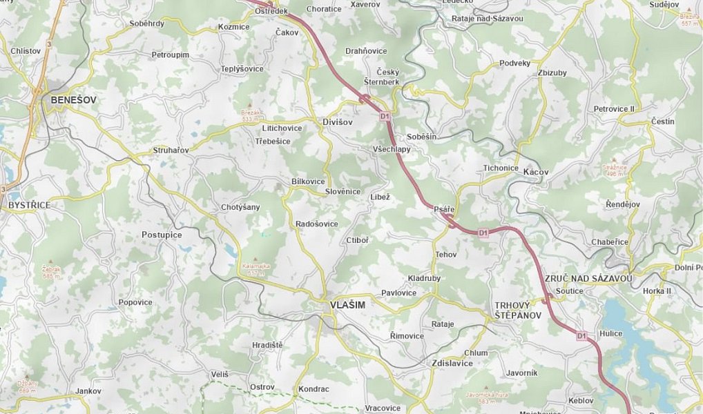 Prodej pole 6 386 m², Vlašim – náhled fotky 3
