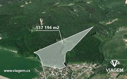 Prodej lesa 5 483 m², Fryšták, okres Zlín