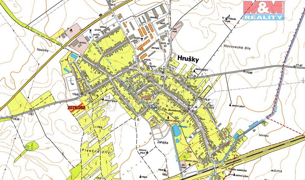 Prodej pole 720 m², Hrušky – náhled fotky 2