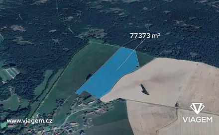 Prodej pole 2 686 m², Hvožďany, okres Příbram
