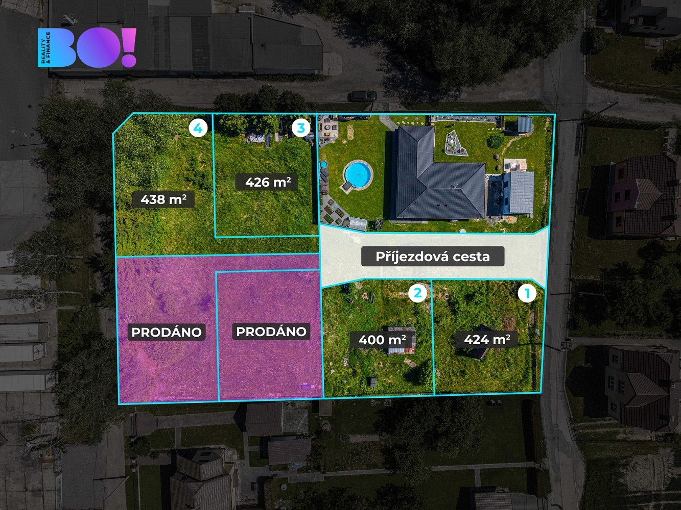 Prodej stavebního pozemku 426 m² – fotografie 4