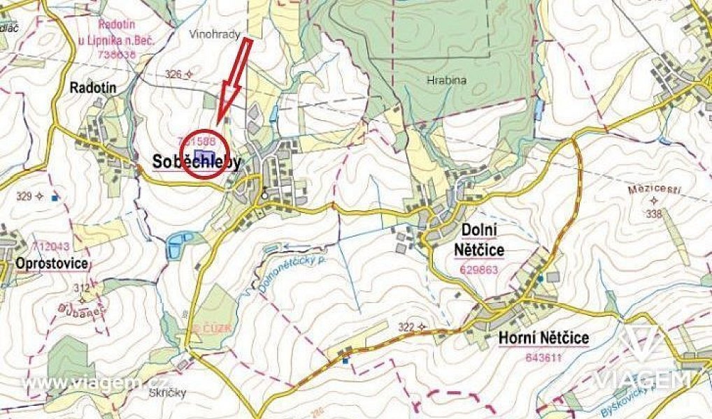 Prodej pole 1 232 m², Soběchleby – náhled fotky 3