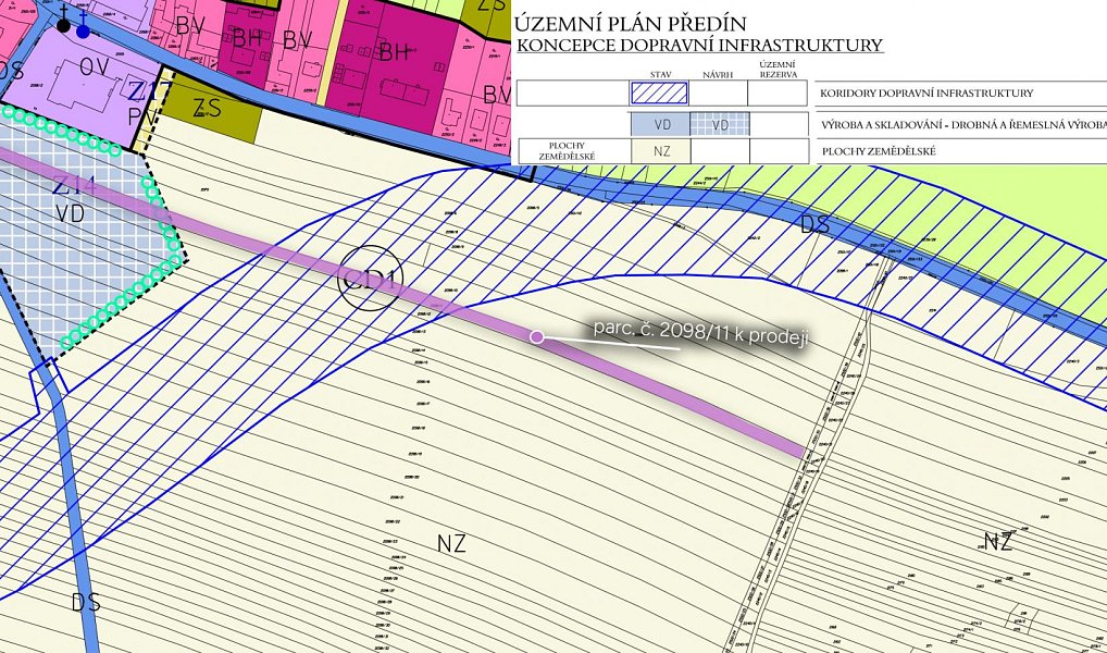 Prodej pole 5 761 m², Předín – náhled fotky 3