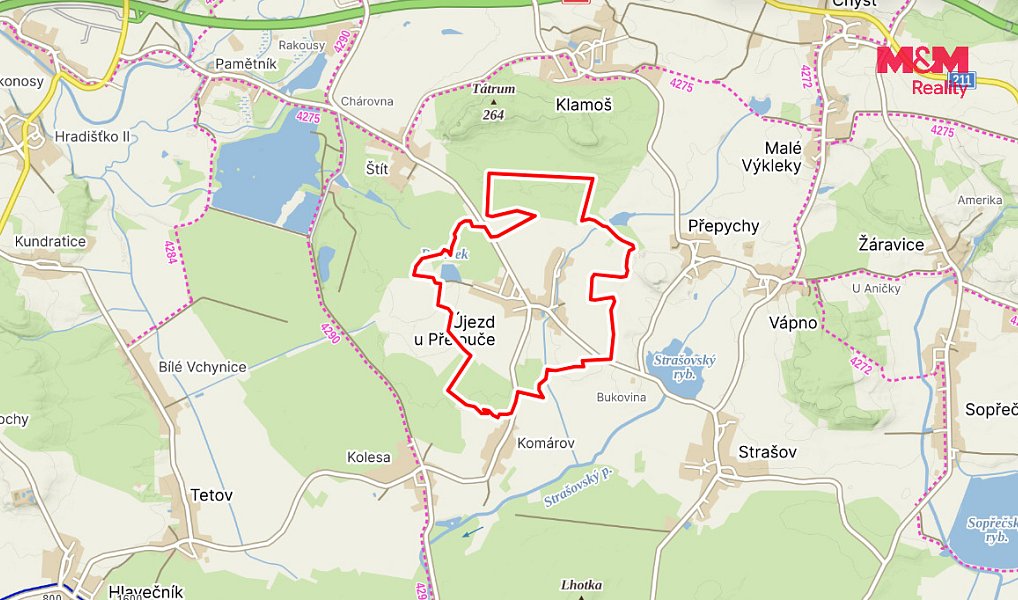 Prodej stavebního pozemku 800 m², Újezd u Přelouče – náhled fotky 4