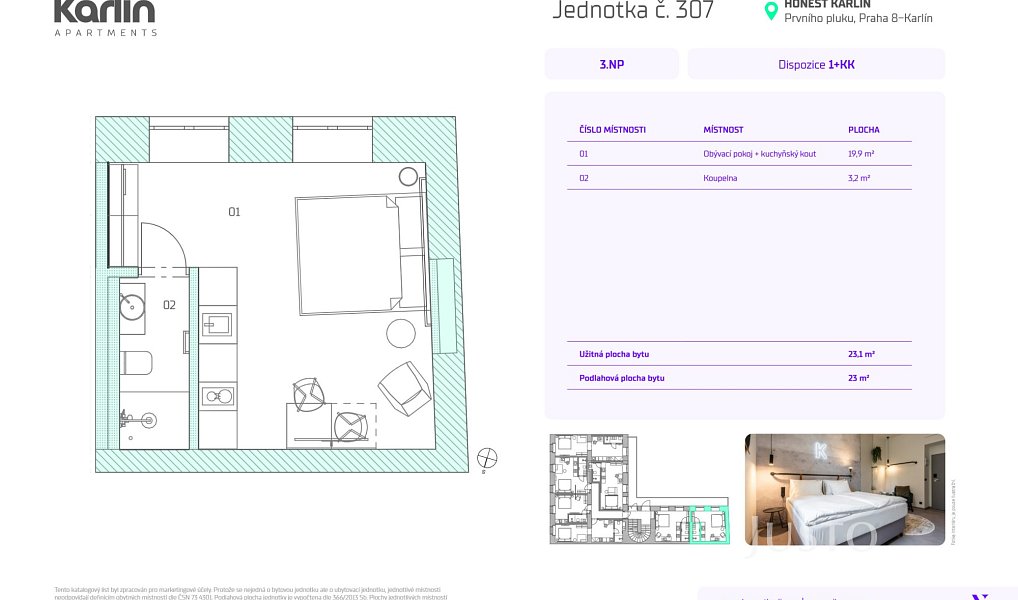Prodej bytu 1+kk 23 m², Praha – náhled fotky 10