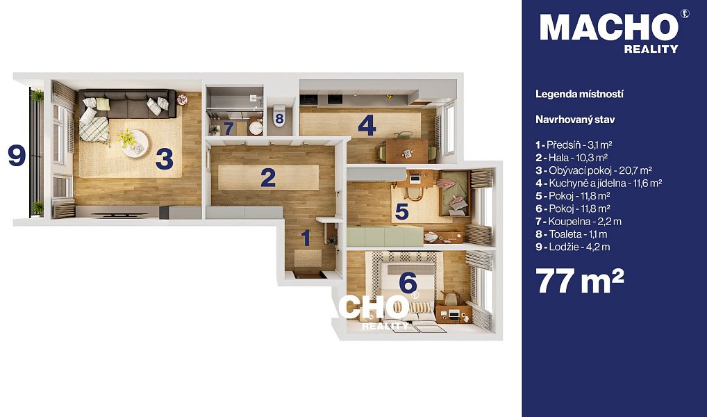Prodej bytu 3+1 77 m², Praha – náhled fotky 20