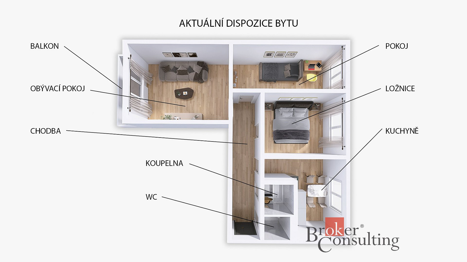 Prodej bytu 3+1 61 m² — photo 2