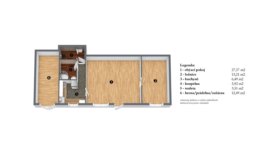 Pronájem bytu 2+1 67 m², Praha – náhled fotky 12