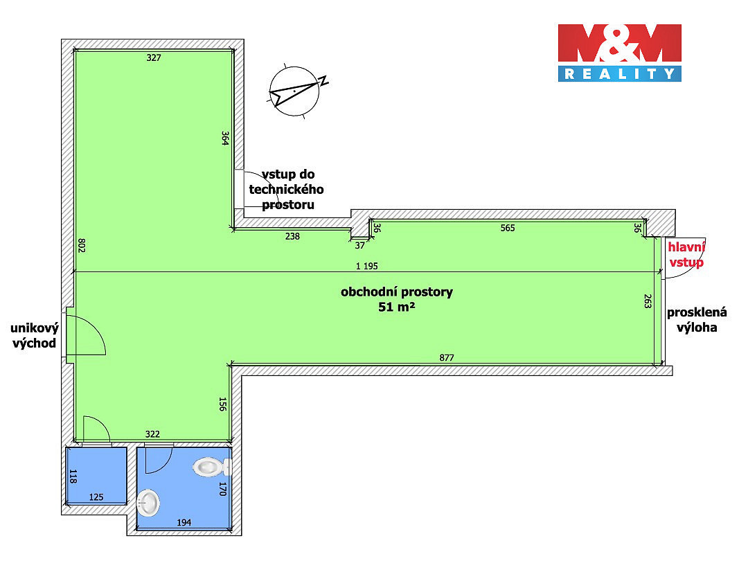 Pronájem obchodních prostor 55 m² – fotografie 2