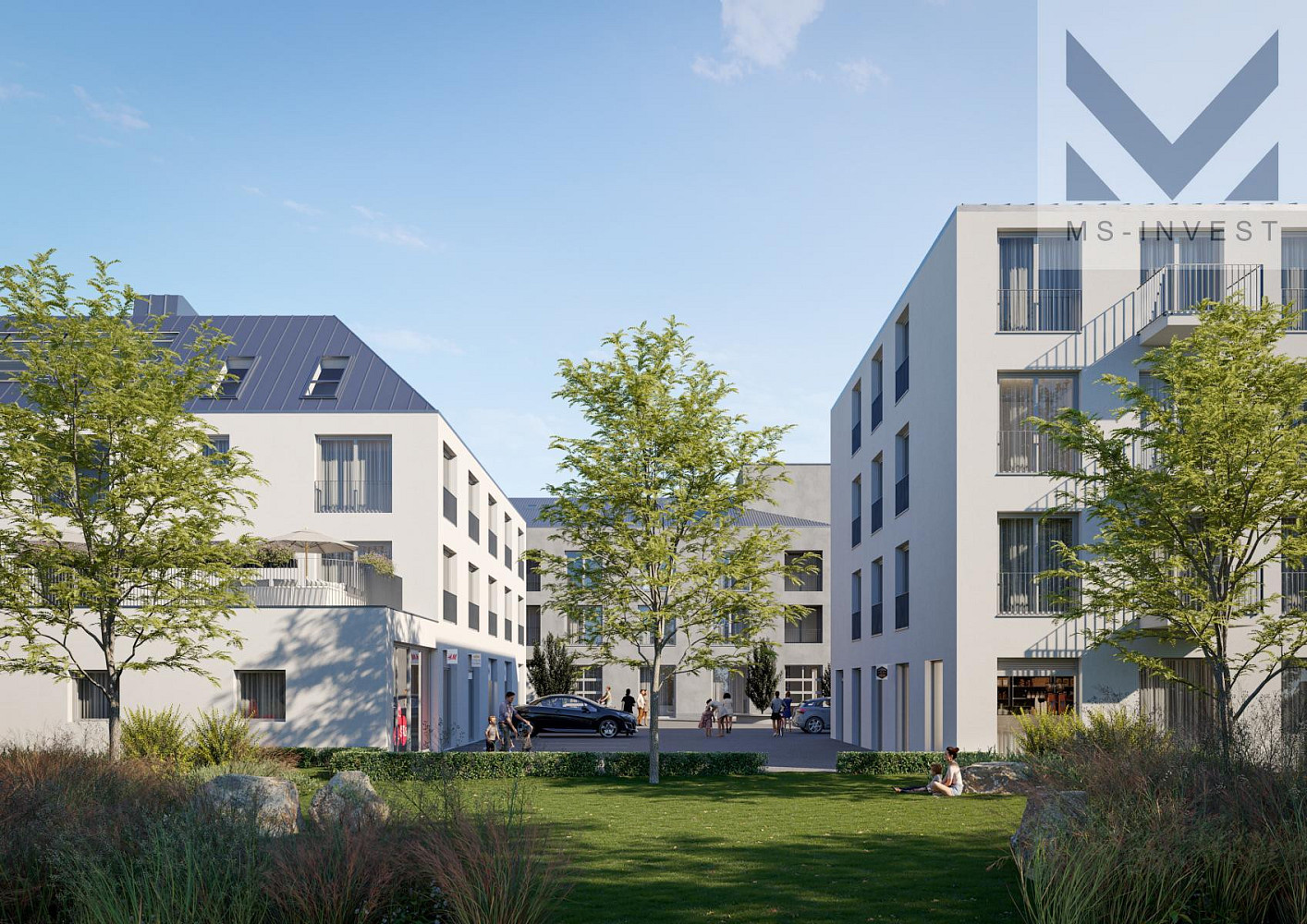 Komerční jednotka 109 m² v přízemí objektu A (č. A 101) v novostavbě projektu Centrum Hostivice – pohled 5