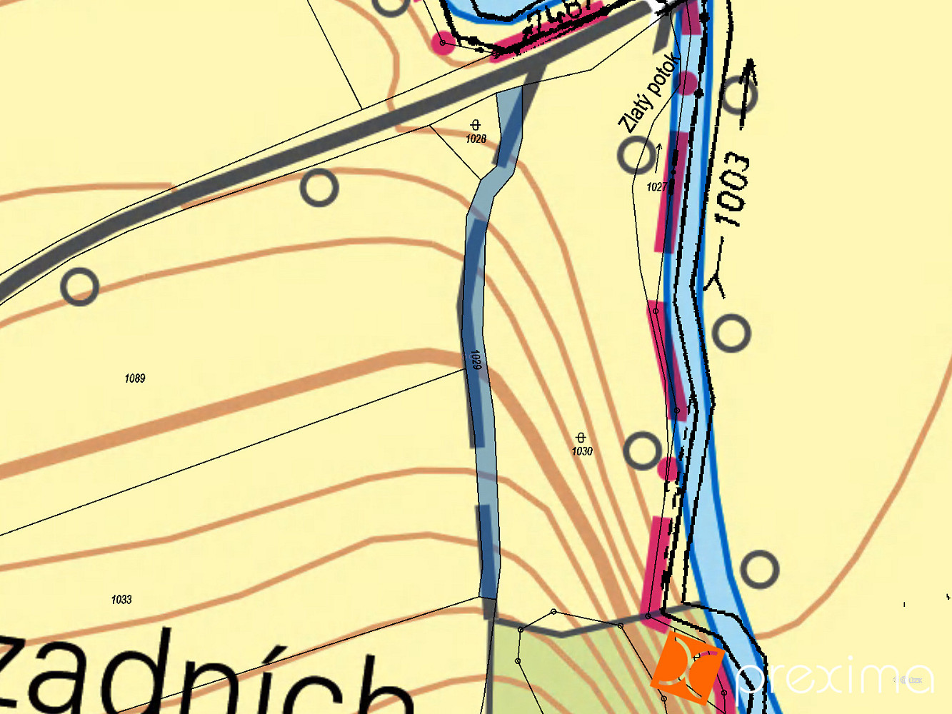 Prodej pozemku 147 m² – pohled 3