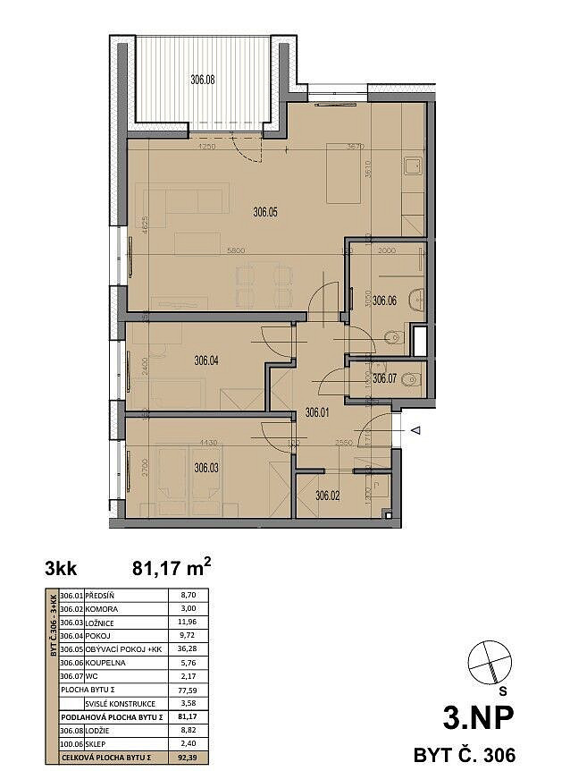 Prodej bytu 3+kk 81 m² – fotografie 5