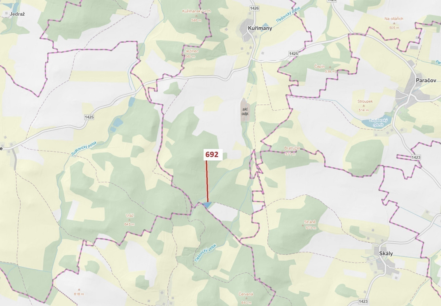 Dražba lesa 2 947 m²