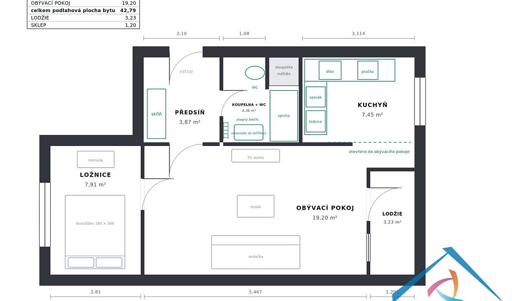 Prodej bytu 2+kk 45 m², Praha – náhled fotky 21