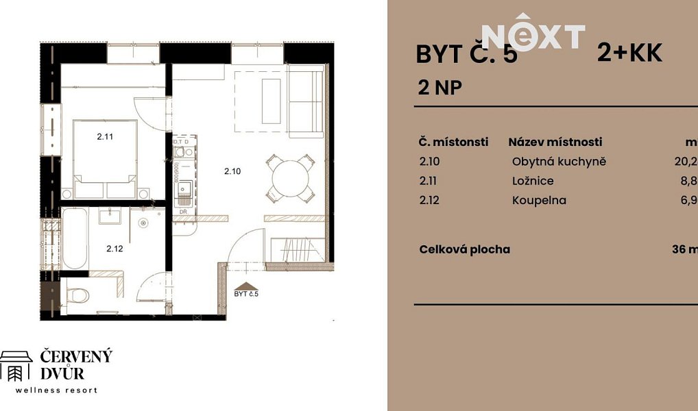 Prodej bytu 2+kk 39 m², Rapotín – náhled fotky 2