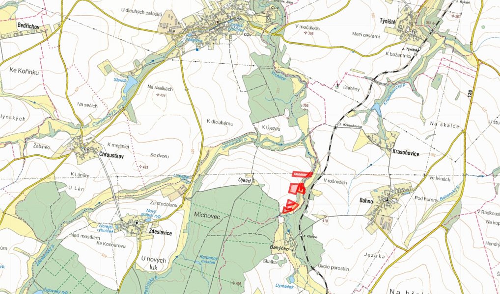 Prodej pole 10 339 m², Chlístovice – náhled fotky 2